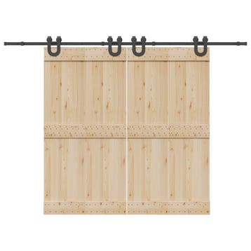 vidaXL Doos met onderdelen voor schuifdeur 366 cm staal, Doe-het-zelf en Bouw, Verzenden, Nieuw