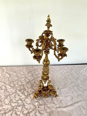 Kandelaber - Zinklegering, Brons, Porselein - Belangrijke, Antiek en Kunst