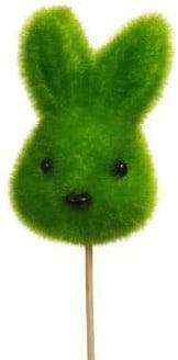 Bijsteker konijn haasje kop groen 5x7.5 cm +30 stok pak 6
