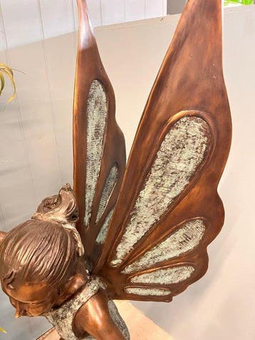 Beeld, Magical Winged Fairy - 150 cm - Brons