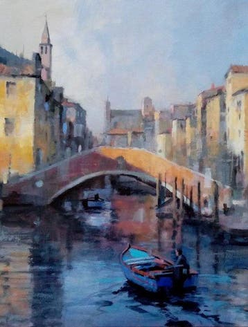 Walter Marchese (1958) - Canal Vena Chioggia, Antiek en Kunst