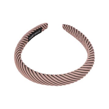 Haarband Diadeem 2cm – Dik Gevuld – Streeppatroon Stof – Oud, Nieuw