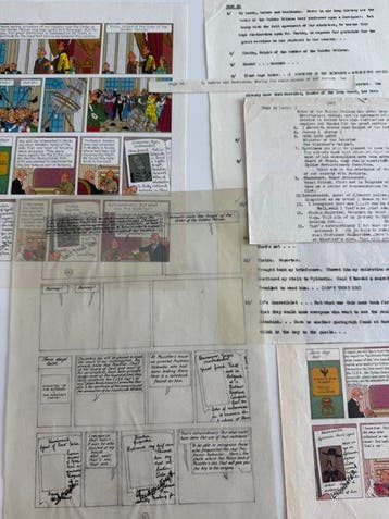 Tintin - Le Sceptre d’ottokar - making of page 60. - page, Livres