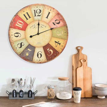 vidaXL Wandklok vintage stijl 60 cm meerkleurig, Verzenden, Nieuw
