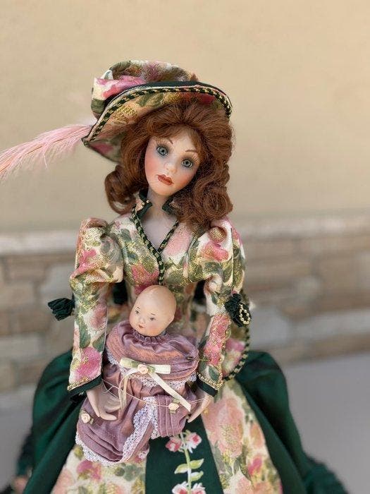 Franklin Mint - Poupée Laureen und Töchterchen Lara -, Antiquités & Art, Antiquités | Jouets