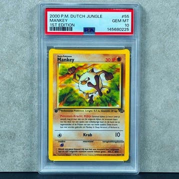 Pokémon Graded card - MANKEY #55 1ST EDITION - Pokémon - PSA, Hobby & Loisirs créatifs, Jeux de cartes à collectionner | Pokémon