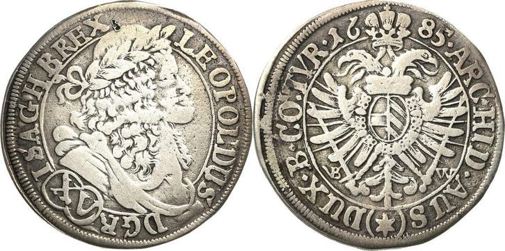 15 Kreuzer 1685, Habsburg Leopold I 1657-1705, Postzegels en Munten, Munten | Europa | Niet-Euromunten, België, Verzenden