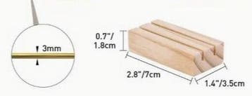 Houten standaard single row base geschikt voor 1 metalen, Nieuw