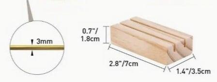 Houten standaard single row base geschikt voor 1 metalen, Huis en Inrichting, Woonaccessoires | Kunstplanten en Kunstbloemen, Nieuw