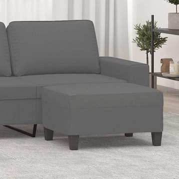 vidaXL Voetenbank 70x55x41 cm microvezelstof donkergrijs, Verzenden, Nieuw