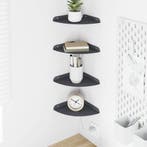 vidaXL Zwevende plank met plank 4 pcs Antraciet 18 x 18 x 2, Verzenden