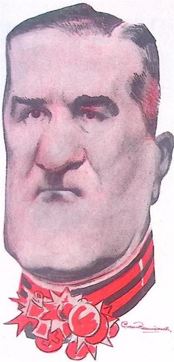 Spotprent met het gezicht van Miklós Horthy (lijst optie), Verzenden