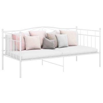vidaXL Slaapbank metaal wit 90x200 cm, Verzenden, Nieuw