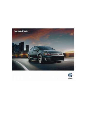 2015 VOLKSWAGEN GOLF GTI BROCHURE ENGELS USA, Ophalen of Verzenden