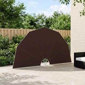 vidaXL Balkon Privacy Scherm Ø 320 cm Polyester Bruin, Verzenden, Nieuw