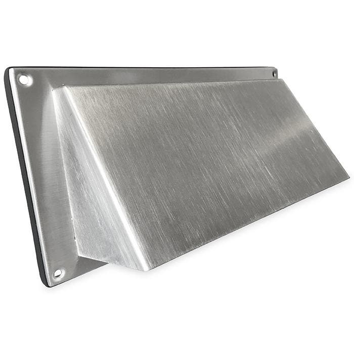 Buitenluchtrooster RVS schuine kap 250 x 125mm, Bricolage & Construction, Ventilation & Extraction, Envoi