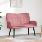 vidaXL Tweedelige Sofa Roze 115 x 61 x 87 cm Fluweel, Verzenden, Nieuw