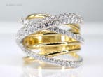 Gouden design ring met diamanten, Ophalen, Nieuw