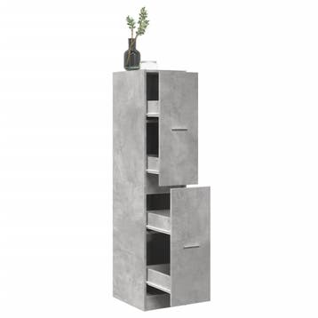 vidaXL Apothekerskast 30x41x144,5 cm bewerkt hout betongrijs, Verzenden, Nieuw