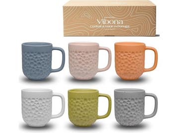 Veiling - Koffiekopjes, set van 6 (380 ml) - Made in Portuga