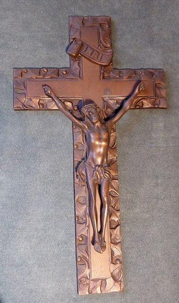 Sylvain Norga (1892-1968) - Imposant antiek Kruisbeeld - 32, Antiek en Kunst
