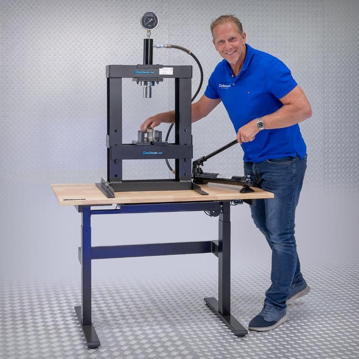 Datona Werkplaatspers 10 ton + Perspennen - Datona - Zwart, Doe-het-zelf en Bouw, Gereedschap | Overige machines, Ophalen of Verzenden