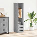 vidaXL Kledingkast met lades 50x50x200 cm bewerkt hout grijs, Huis en Inrichting, Verzenden, Nieuw