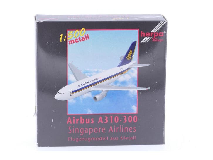 Schaal 1:500 Herpa 500937 Singapore Airlines Airbus A310-..., Hobby en Vrije tijd, Modelbouw | Vliegtuigen en Helikopters, Gebruikt