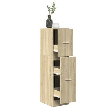 vidaXL Apothekerskast 30x41x118 cm bewerkt hout sonoma, Verzenden, Nieuw