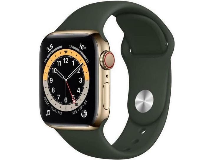 Apple Watch Series 6 - Smartwatch - GPS + Cellular - Goud, Handtassen en Accessoires, Smartwatches, Zo goed als nieuw, Verzenden