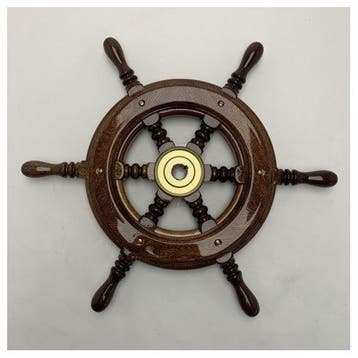 Bieden: Mahogany Wooden Boat Steering Wheel, Ophalen of Verzenden, Nieuw