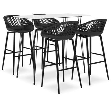 vidaXL 5-delige Barset wit en zwart, Verzenden