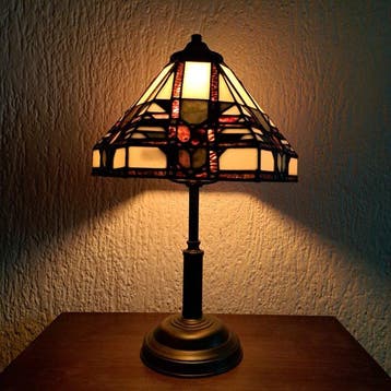Lamp - Glas-in-lood - Tiffany style lamp, Antiek en Kunst