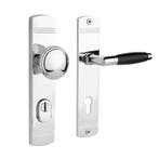 Retro buitendeurbeslag knop/klink PC92 in glanzend nikkel..., Ophalen of Verzenden, Nieuw, Koper of Messing, Klink of Kruk