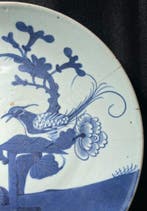 Grote holle schotel met vogels, bloemen en bomen - decor