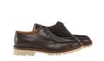TESTONI - 8 UK - 42 IT - Piuma Derby Moc-Toe Shoes Brown, Nieuw