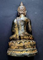 Bouddha Shakyamuni en bronze (Siam XVIIIe siècle) -, Antiquités & Art