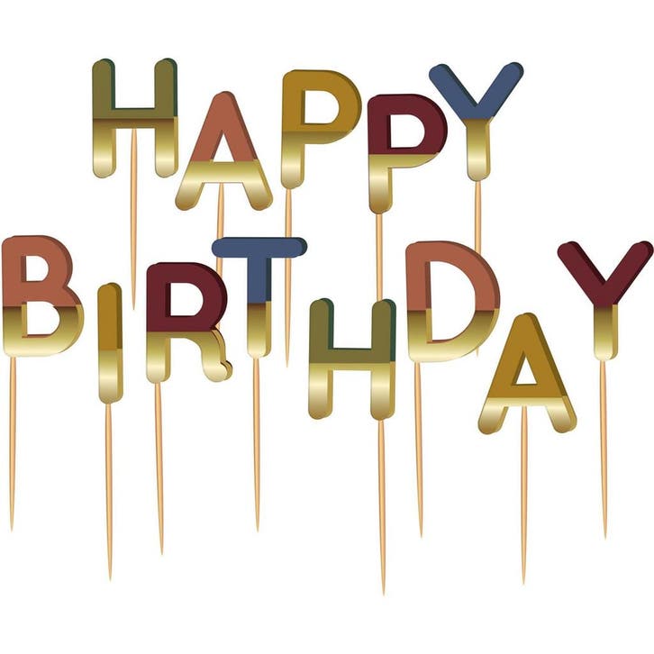 Gekleurde Happy Birthday Kaarsen, Hobby & Loisirs créatifs, Articles de fête, Envoi