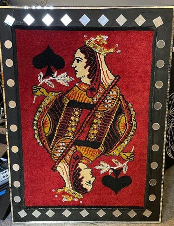 Wandtapijt - 75 cm - 55 cm - Hartenkoningin wandtapijt, Nieuw