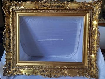 Lijst - Hout - hout met bladgoud 70x50