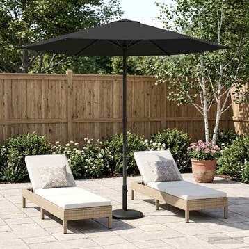 vidaXL Tuinparasol 230 x 230 cm Polyester Rechthoekig, Verzenden
