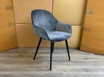 Veiling - Armstoel Cal (set van 4) Velvet - Velours - Grijs, Huis en Inrichting, Stoelen, Nieuw