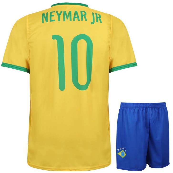 Kingdo Neymar Brazilie Voetbaltenue - Kind en Volwassenen, Sports & Fitness, Football, Envoi