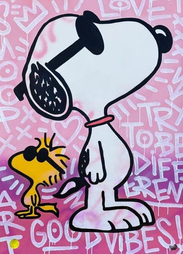 Alessandro Chindamo (1987) - Snoopy and Woodstock, Antiek en Kunst