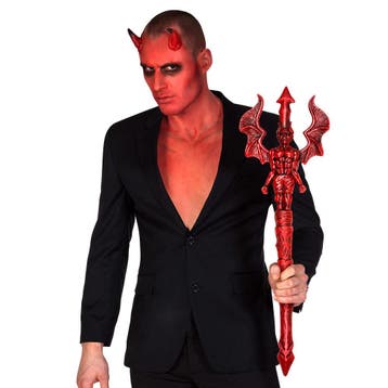Halloween Drietand Duivel Deluxe 73m, Verzenden