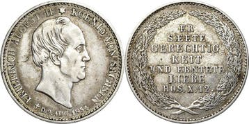 1/3 taler, daalder 1854, Sachsen-kurlinie ab 1547 (albert..., Verzenden, België