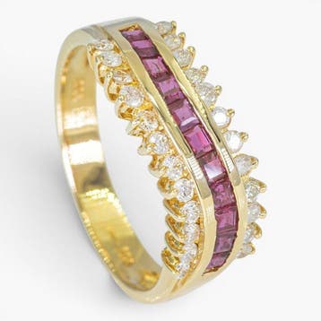 Sans prix de réserve - Bague - 14 carats Or jaune, IGI -, Bijoux, Sacs & Beauté
