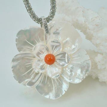 Koraal - Zilver, Zonder reservering - Ketting met hanger -