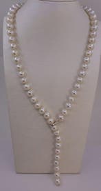 Zonder minimumprijs - Halsketting 10,5 × 11 mm Witte Edison, Nieuw