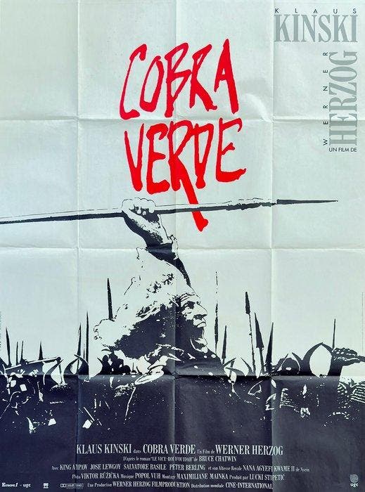 Werner Herzog - Cobra Verde (1987) - Original French Movie, Verzamelen, Film en Tv